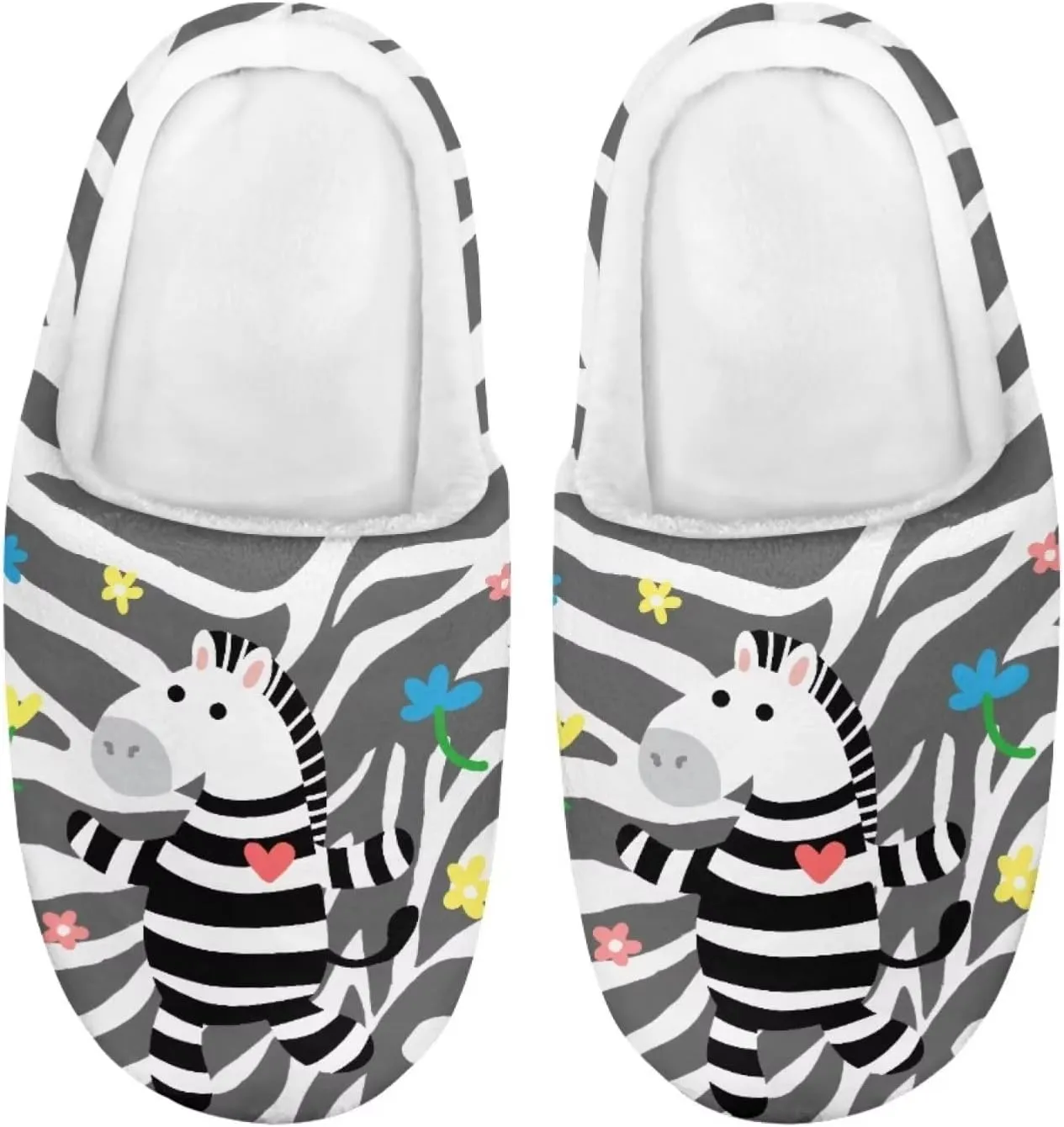 Home Slippers for Girls Boys, House Slippers Anti-Slip Winter Indoor Shoes Soft Plush Warm Preppy Slipper