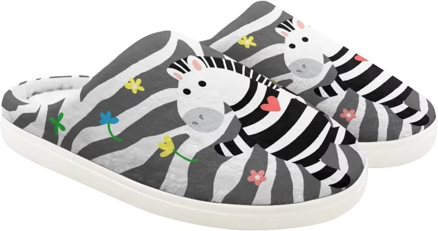 Home Slippers for Girls Boys, House Slippers Anti-Slip Winter Indoor Shoes Soft Plush Warm Preppy Slipper