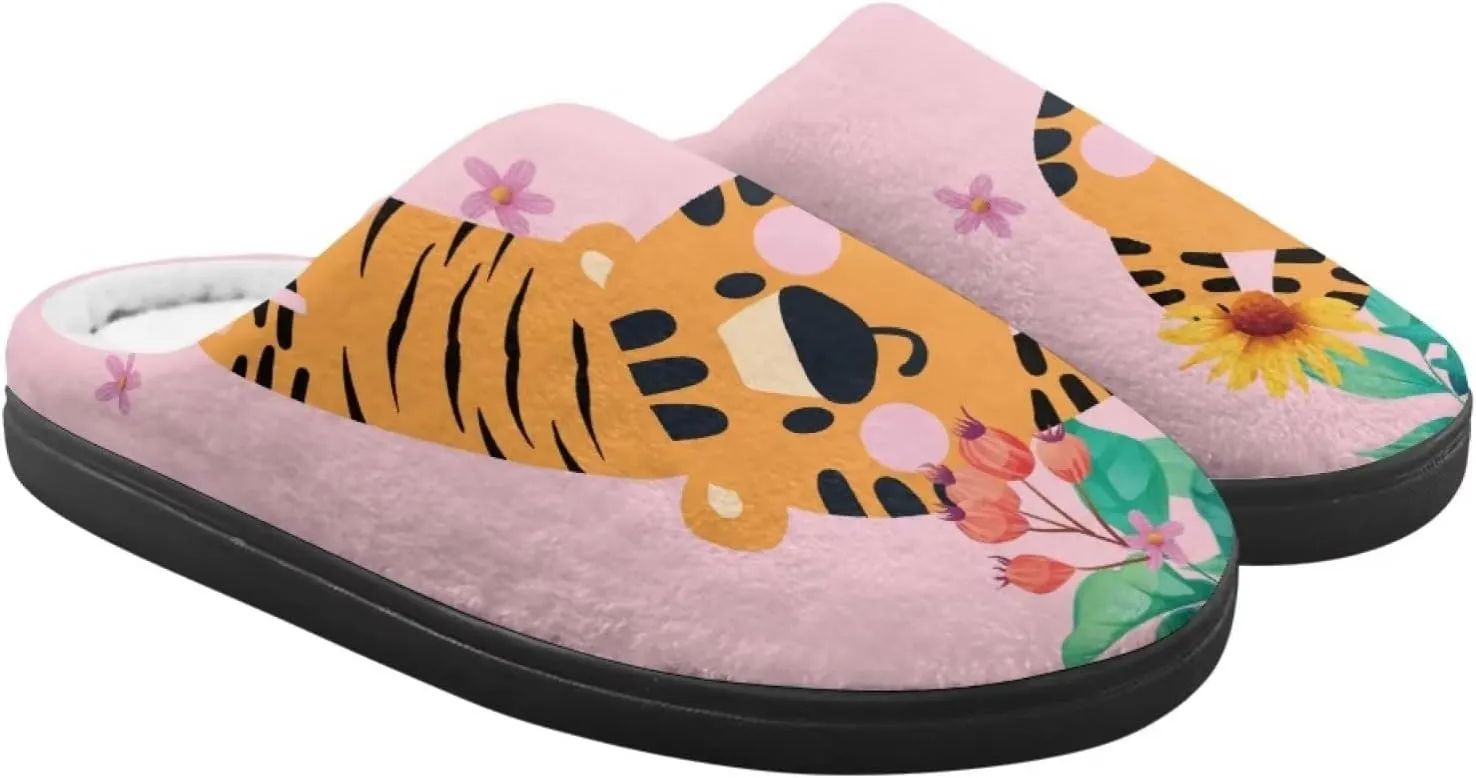 Home Slippers for Girls Boys, House Slippers Anti-Slip Winter Indoor Shoes Soft Plush Warm Preppy Slipper