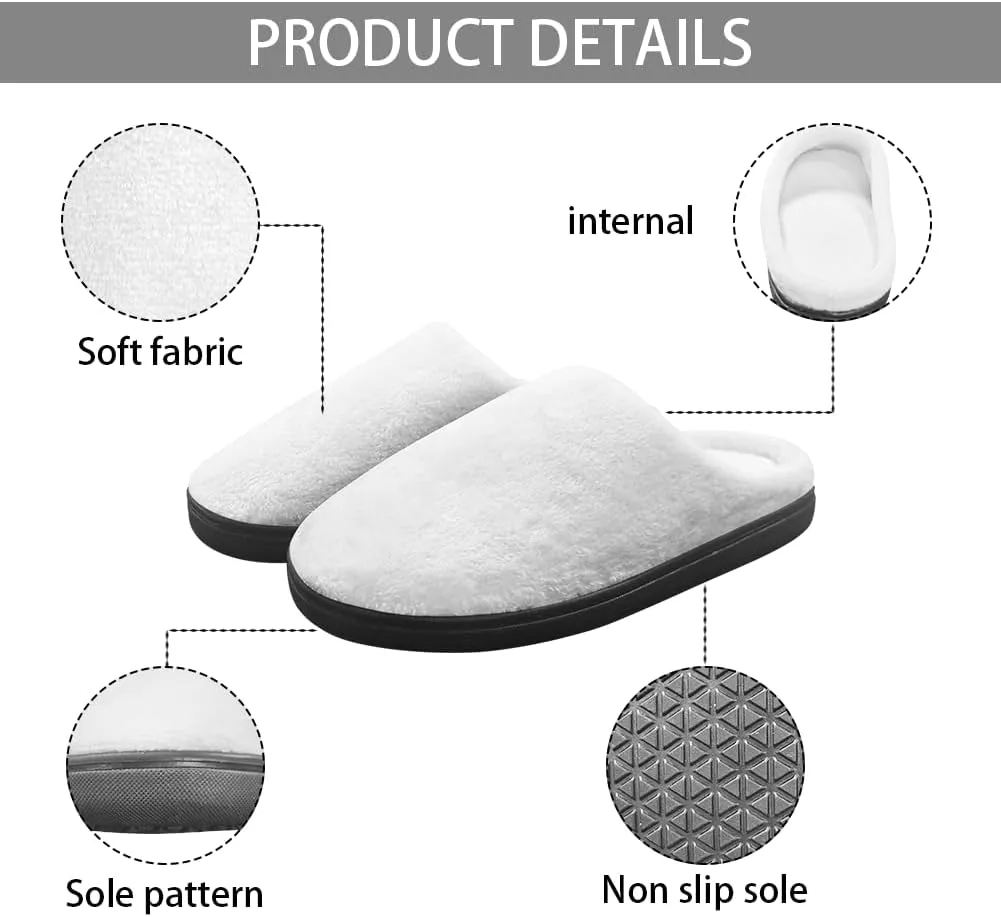 Home Slippers for Girls Boys, House Slippers Anti-Slip Winter Indoor Shoes Soft Plush Warm Preppy Slipper