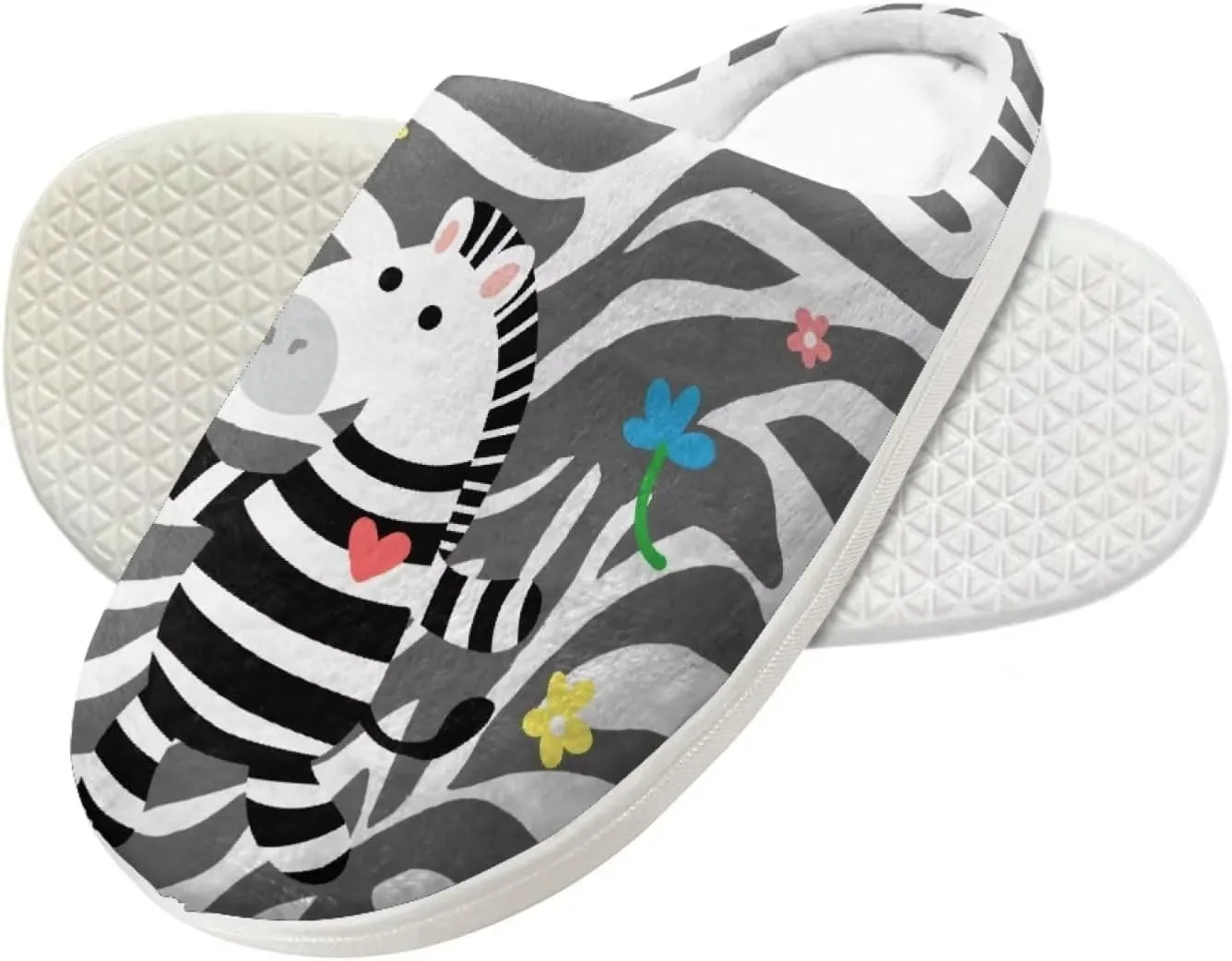 Home Slippers for Girls Boys, House Slippers Anti-Slip Winter Indoor Shoes Soft Plush Warm Preppy Slipper