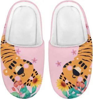 Home Slippers for Girls Boys, House Slippers Anti-Slip Winter Indoor Shoes Soft Plush Warm Preppy Slipper
