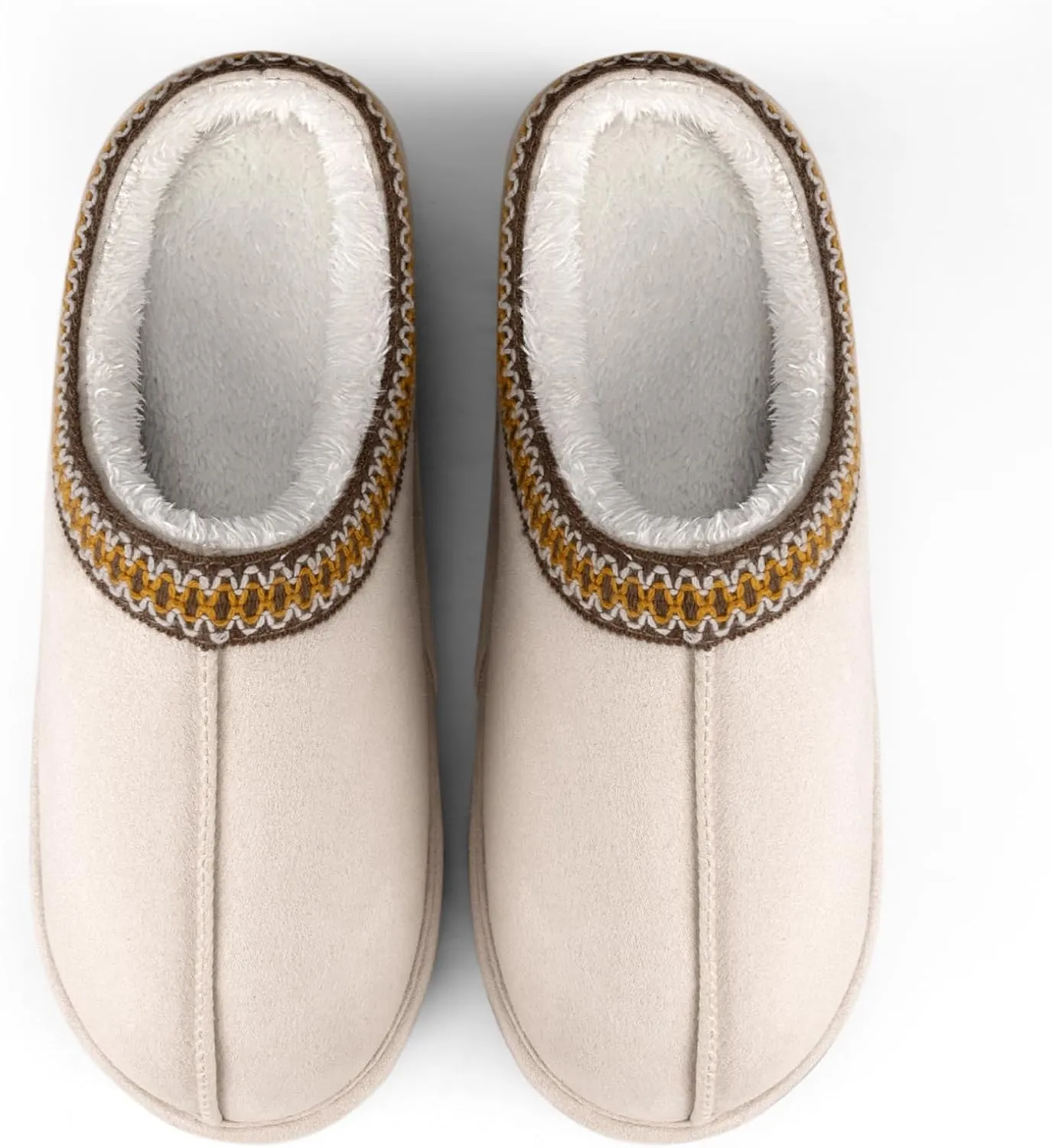 Homitem House Bedroom Slippers for Women Platform Shoes Indoor and Outdoor with Fuzzy Lining Hard Sole Memory Foam Slip on