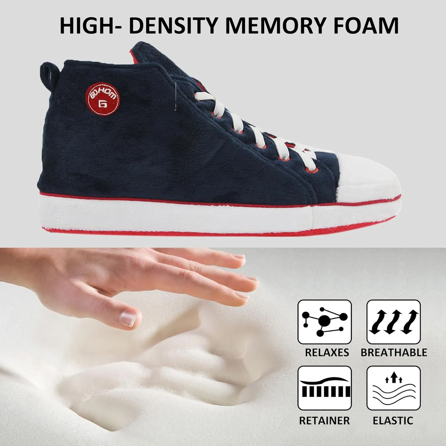 House Sneaker Slippers for Men Warm Winter Funny Cozy Indoor Sneakers Slipper Shoes Boys