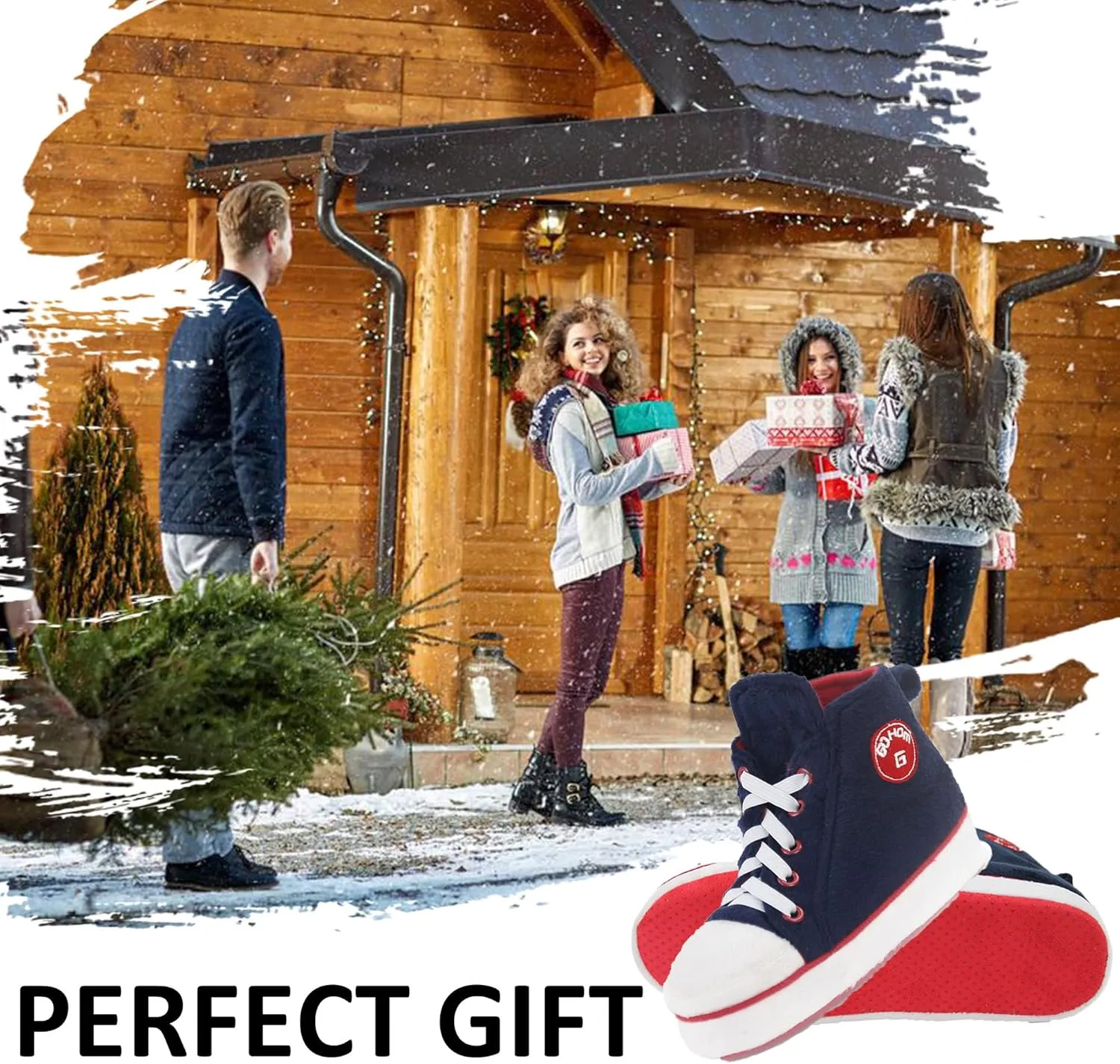 House Sneaker Slippers for Men Warm Winter Funny Cozy Indoor Sneakers Slipper Shoes Boys