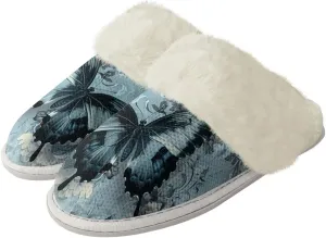 Howilath Fuzzy Slippers Women with Fur Edges House Shoes Bedroom Plush Slippers for Indoor & Outdoor