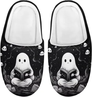 HUIACONG TPR Sole Boys Girls Indoor Outdoor Slippers Fuzzy Unisex House Shoes
