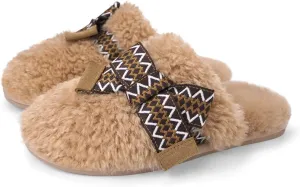 IPSAE Womens Maxi Curly Slide Slippers Winter Memory Foam Slippers Cozy Fuzzy Slippers Women Gifts House Cloud Bow Slippers for Women.