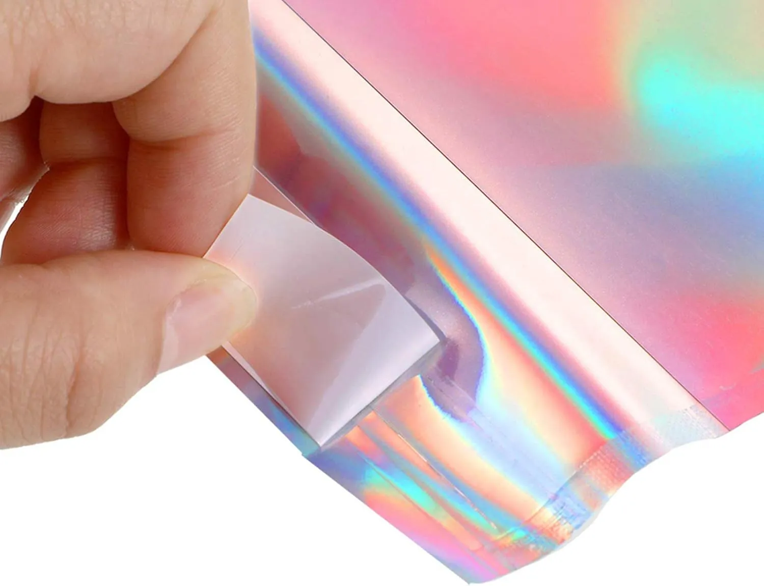 ISKYBOB 20 Pieces Holographic Poly Mailers Rainbow Flat Foil Mailing Envelopes Large Laser Self Adhesive Shipping Bags for Courier Storage, Gift Package, L