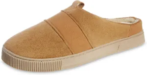 isotoner Men's Microsuede and Canvas Hoodback Slipper: Indoor/Outdoor, Memory Foam, Machine Washable