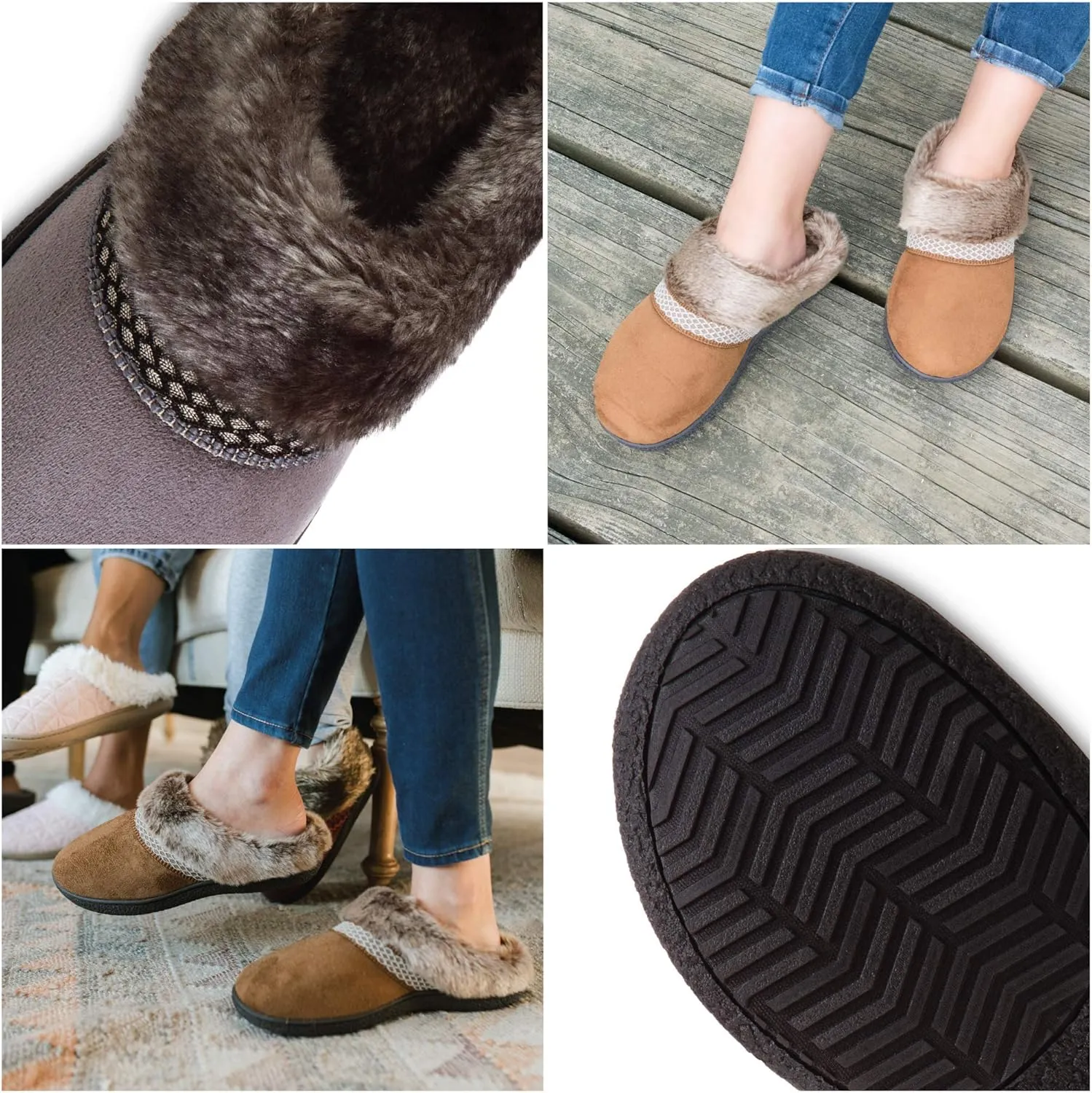 isotoner Women's Microsuede Mallory Hoodback Slipper, with Memory Foam and Indoor/Outdoor Sole