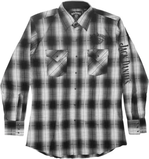 Jack Daniel's Old No.7 Checkered Plaid Button Down Long-Sleeved Shirt