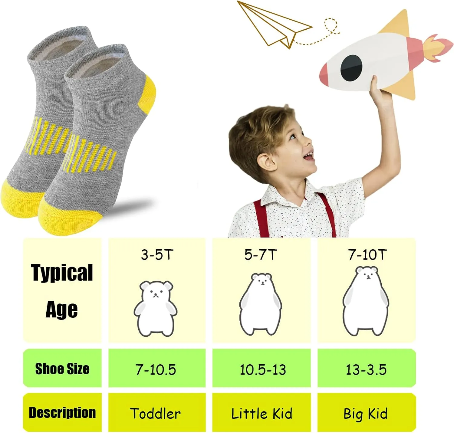 JAMEGIO boys socks 12 Pairs kids Half Cushion Low Cut Sock Sport Ankle Athletic Sock for Little Big Kids
