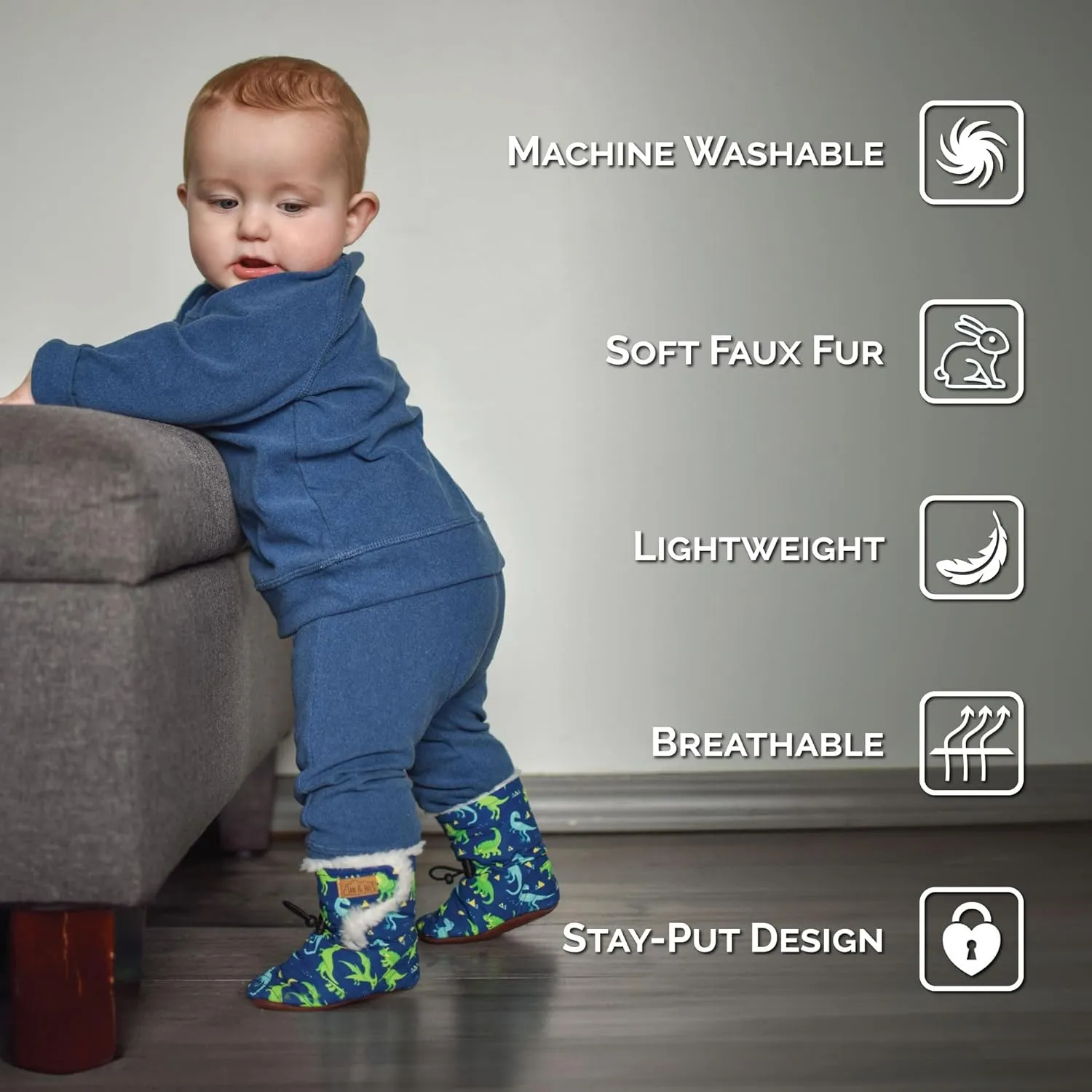 JAN & JUL Faux Fur Lined Winter Booties for Babies and Toddlers