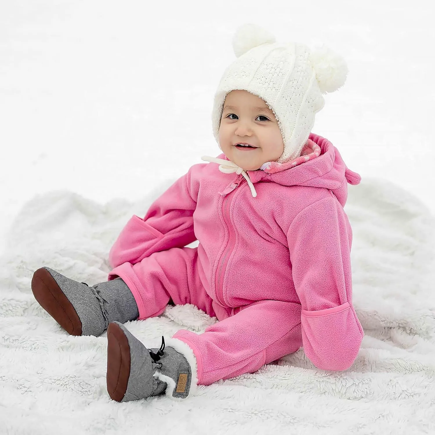 JAN & JUL Faux Fur Lined Winter Booties for Babies and Toddlers