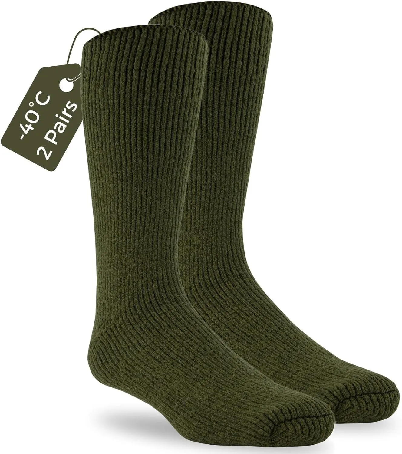 J.B. Field's -40 Below Arctic Trail Thermal Winter Socks for Hiking, Trekking & Outdoor Activity, 85% Preshrunk Wool