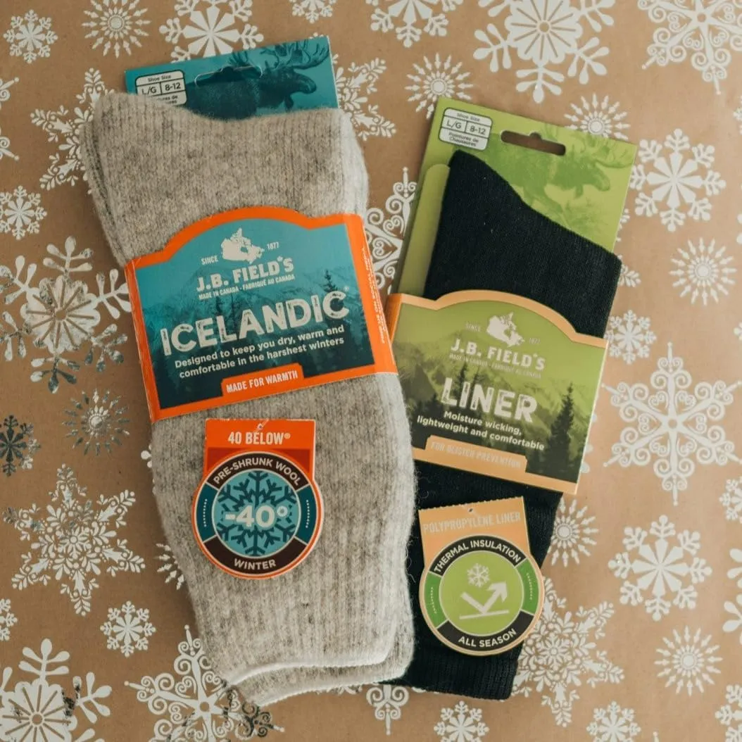 J.B. Field's -40 Below Arctic Trail Thermal Winter Socks for Hiking, Trekking & Outdoor Activity, 85% Preshrunk Wool