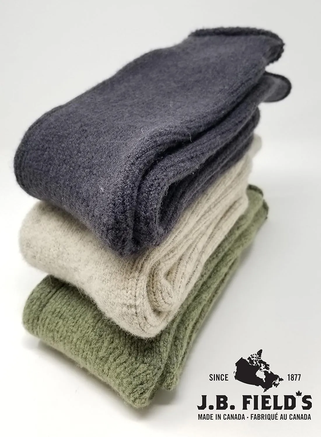 J.B. Field's -40 Below Arctic Trail Thermal Winter Socks for Hiking, Trekking & Outdoor Activity, 85% Preshrunk Wool
