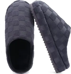 jiajiale Mens House Slippers Cozy Thick Cushion Yoga Foam Lightweight Warm Clog Slippers Slip On Indoor Outdoor Hard Rubber Sole