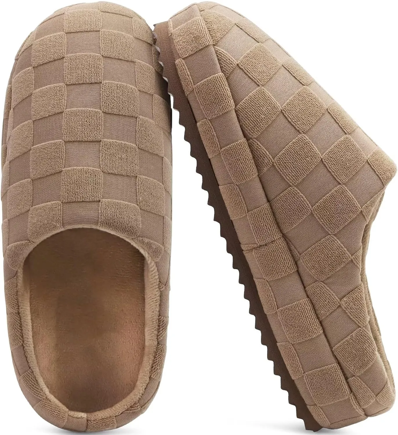 jiajiale Mens House Slippers Cozy Thick Cushion Yoga Foam Lightweight Warm Clog Slippers Slip On Indoor Outdoor Hard Rubber Sole