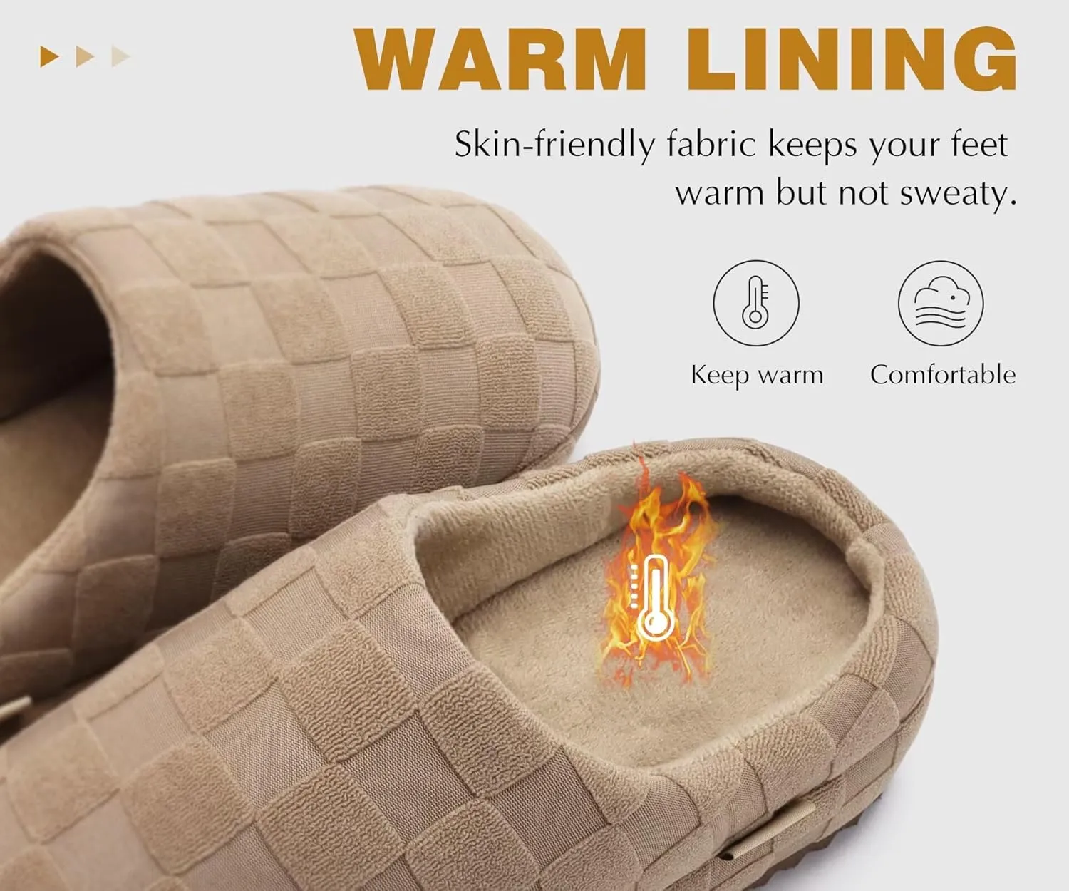 jiajiale Mens House Slippers Cozy Thick Cushion Yoga Foam Lightweight Warm Clog Slippers Slip On Indoor Outdoor Hard Rubber Sole