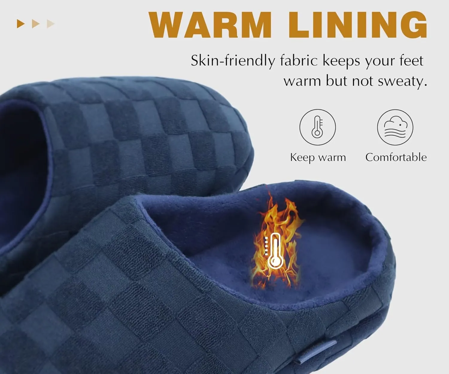 jiajiale Mens House Slippers Cozy Thick Cushion Yoga Foam Lightweight Warm Clog Slippers Slip On Indoor Outdoor Hard Rubber Sole