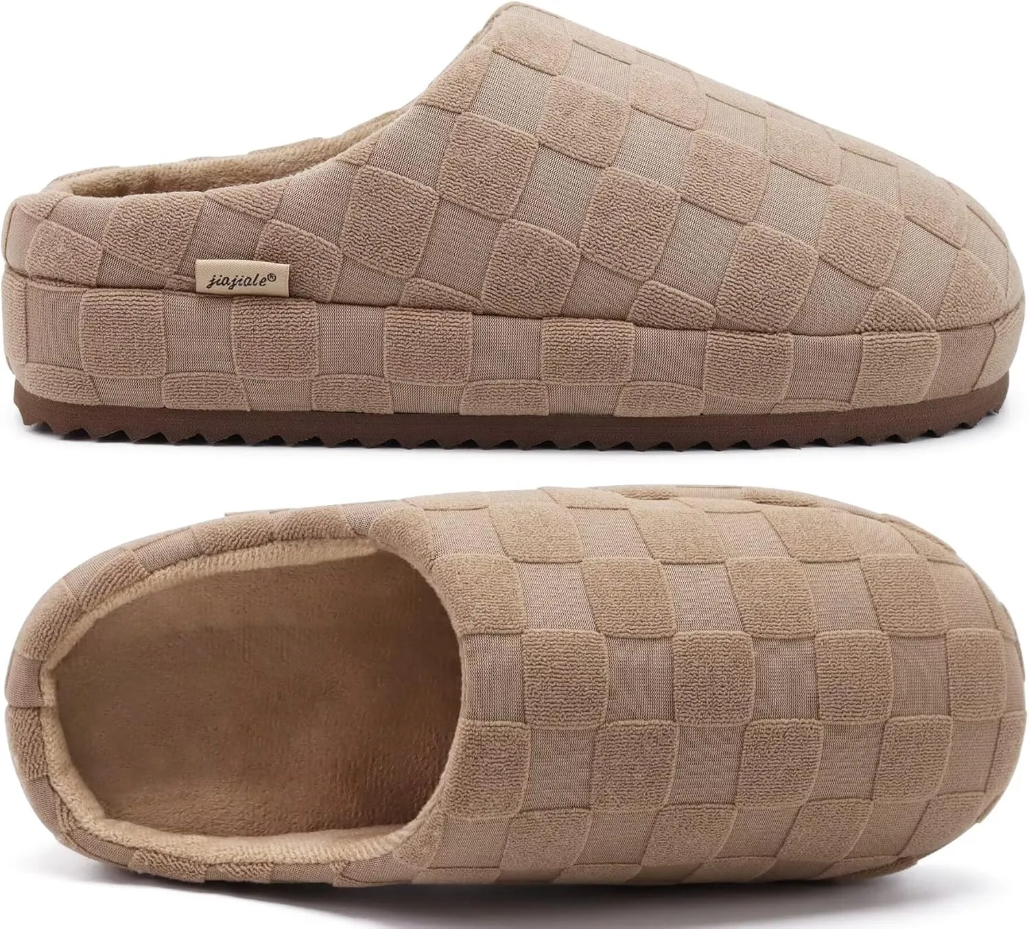 jiajiale Mens House Slippers Cozy Thick Cushion Yoga Foam Lightweight Warm Clog Slippers Slip On Indoor Outdoor Hard Rubber Sole