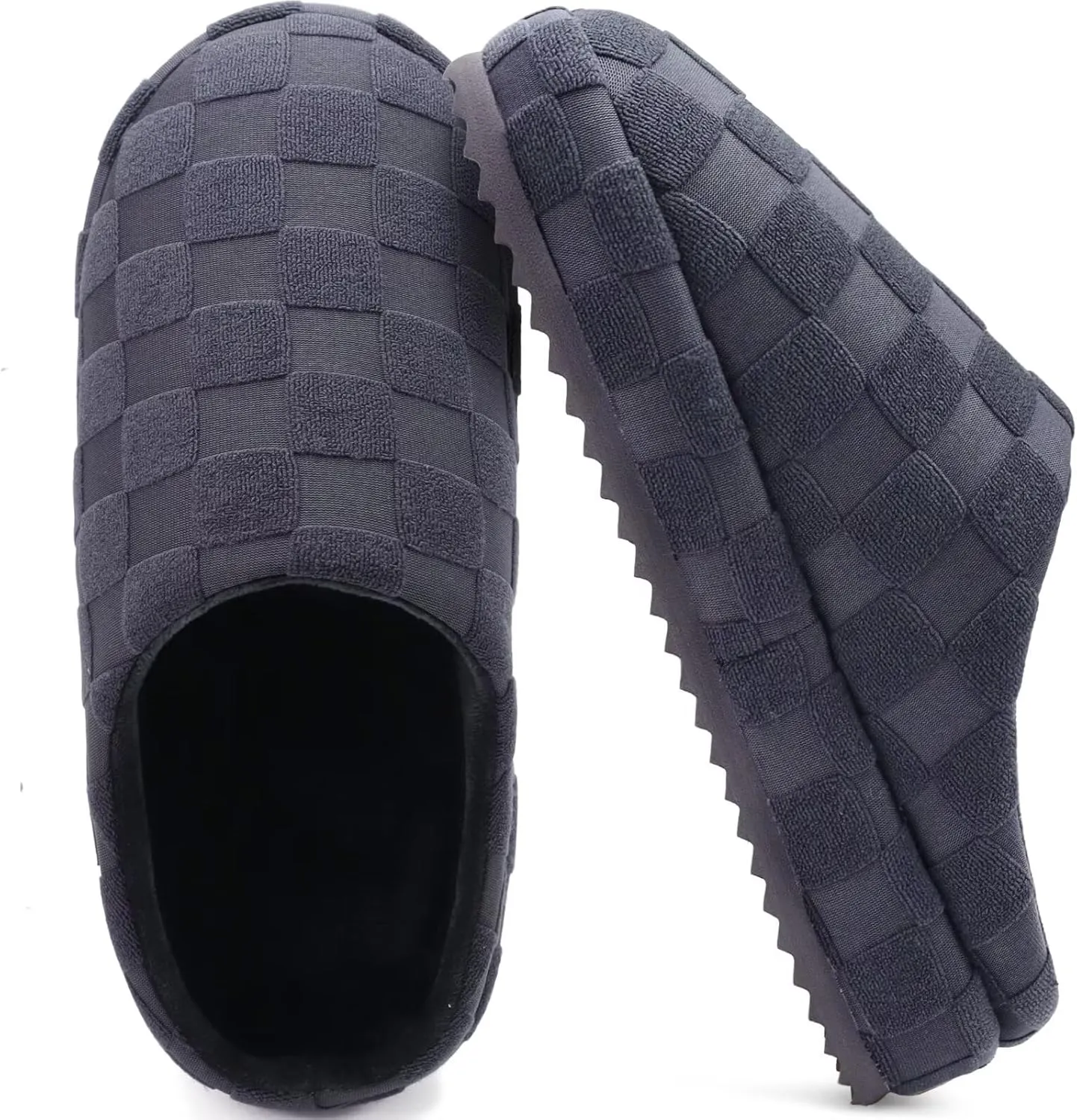 jiajiale Mens House Slippers Cozy Thick Cushion Yoga Foam Lightweight Warm Clog Slippers Slip On Indoor Outdoor Hard Rubber Sole
