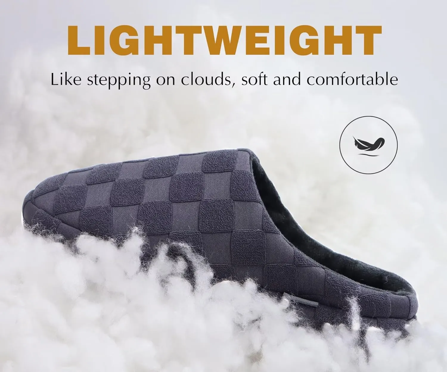 jiajiale Mens House Slippers Cozy Thick Cushion Yoga Foam Lightweight Warm Clog Slippers Slip On Indoor Outdoor Hard Rubber Sole