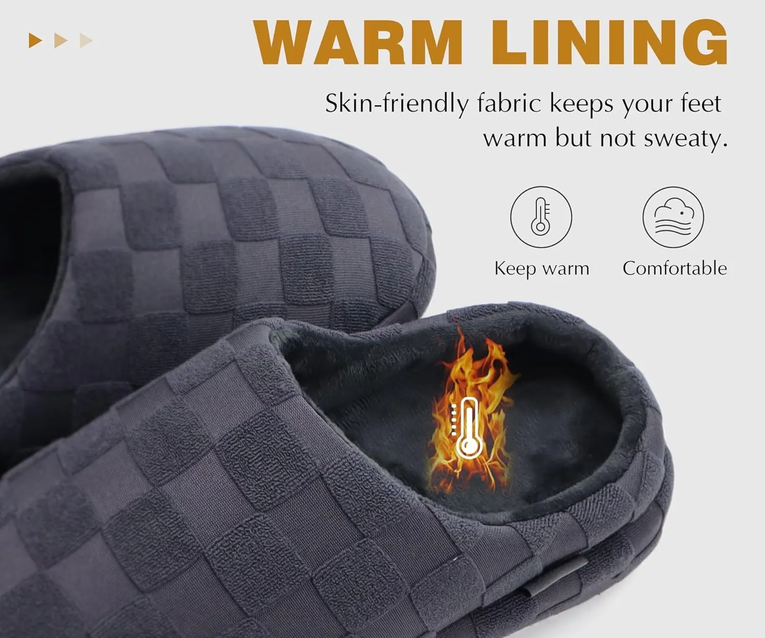 jiajiale Mens House Slippers Cozy Thick Cushion Yoga Foam Lightweight Warm Clog Slippers Slip On Indoor Outdoor Hard Rubber Sole