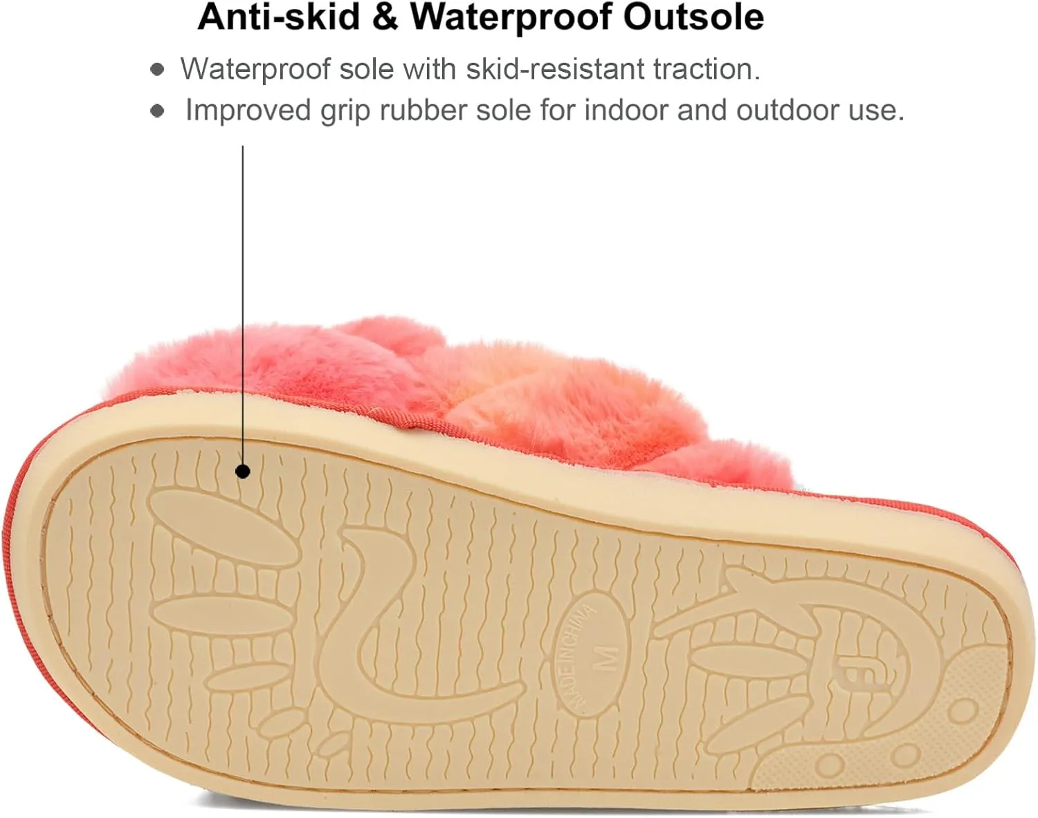 JIASUQI Women's Open Toe Slippers Fuzzy Fluffy House Slippers for Women Cozy Criss Cross Furry Slides Slippers