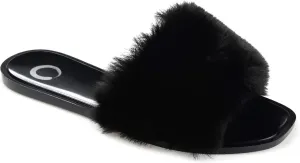 Journee Women's Faux Fur Dusk Slide