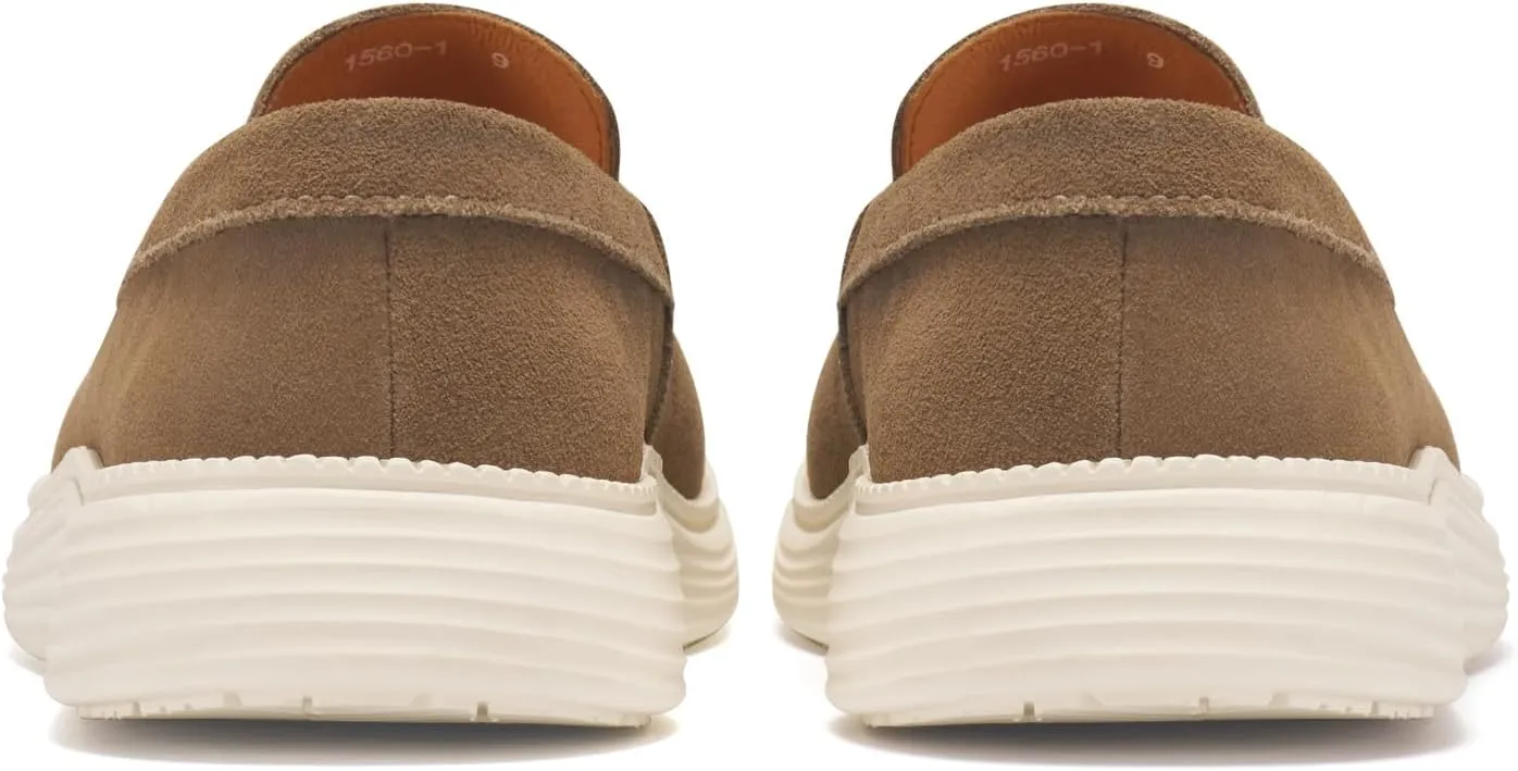 Journey West Men's Comfort Casual Slip-on Suede Leather Loafers Shoes for Men