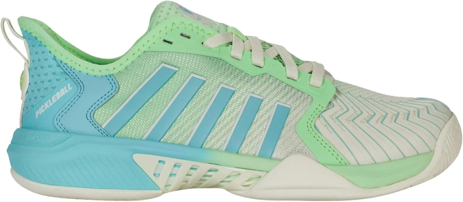 K-Swiss Women's Pickleball Supreme Shoe, Egret/Patina Green, 9.5 M