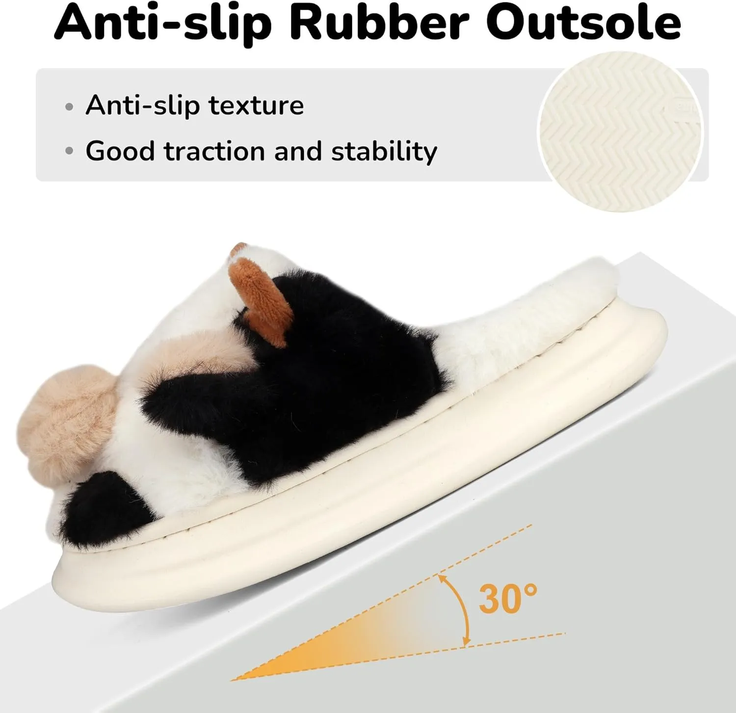 Kids Cow Slippers - Toddler Slippers for Boys & Girls, Cute Animal Design, Indoor/Outdoor Plush, Warm & Fuzzy, Memory Foam Insole