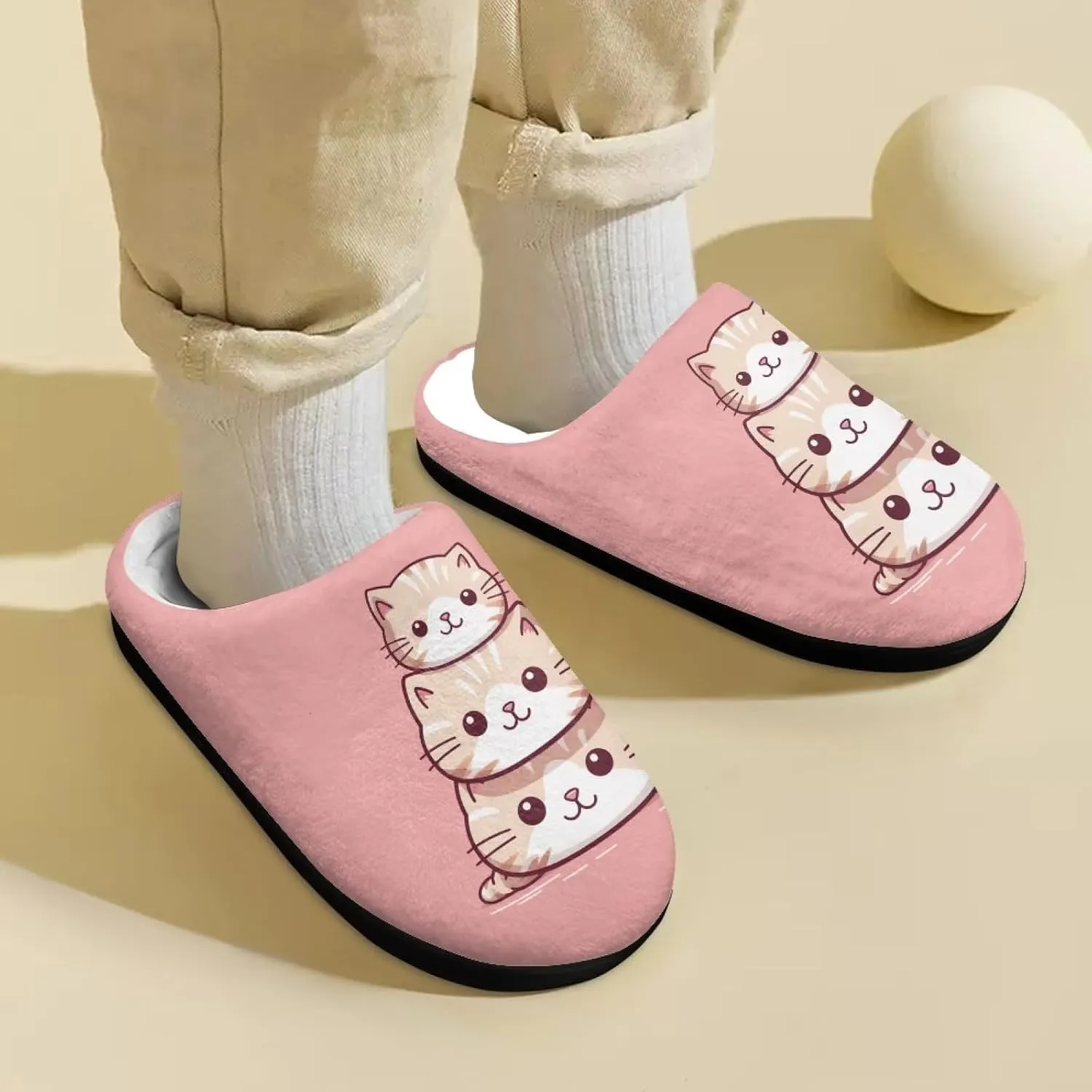 Kids House Slippers Comfort Fuzzy Slippers for Girls Boys Anti-slip Indoor Bedroom Slippers