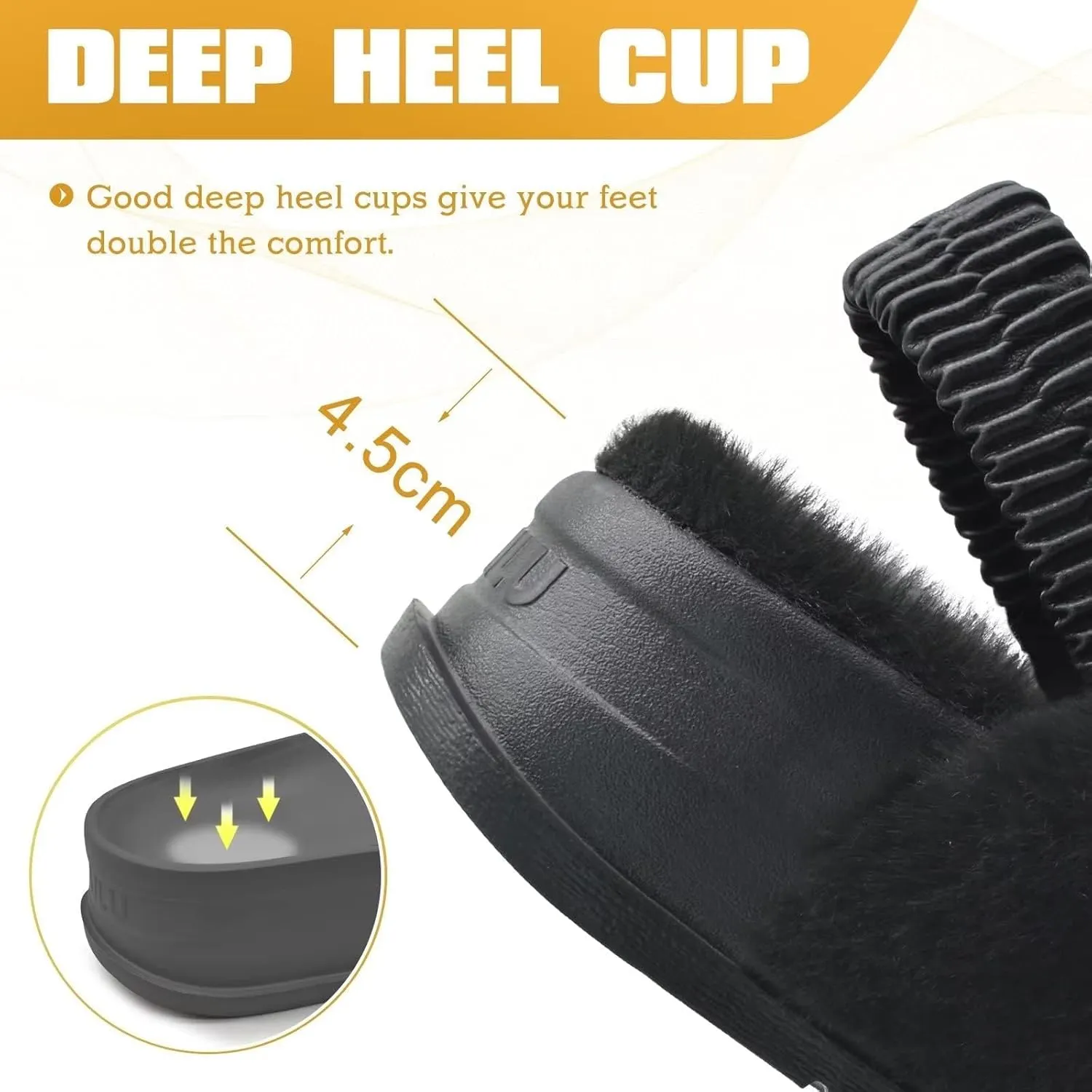 KuaiLu Womens Fuzzy Criss Cross Band Platform Slippers Arch Support Furry Faux Fur Ladies Open Toe Cozy Soft Plush Fleece Comfy House Shoes Sandals