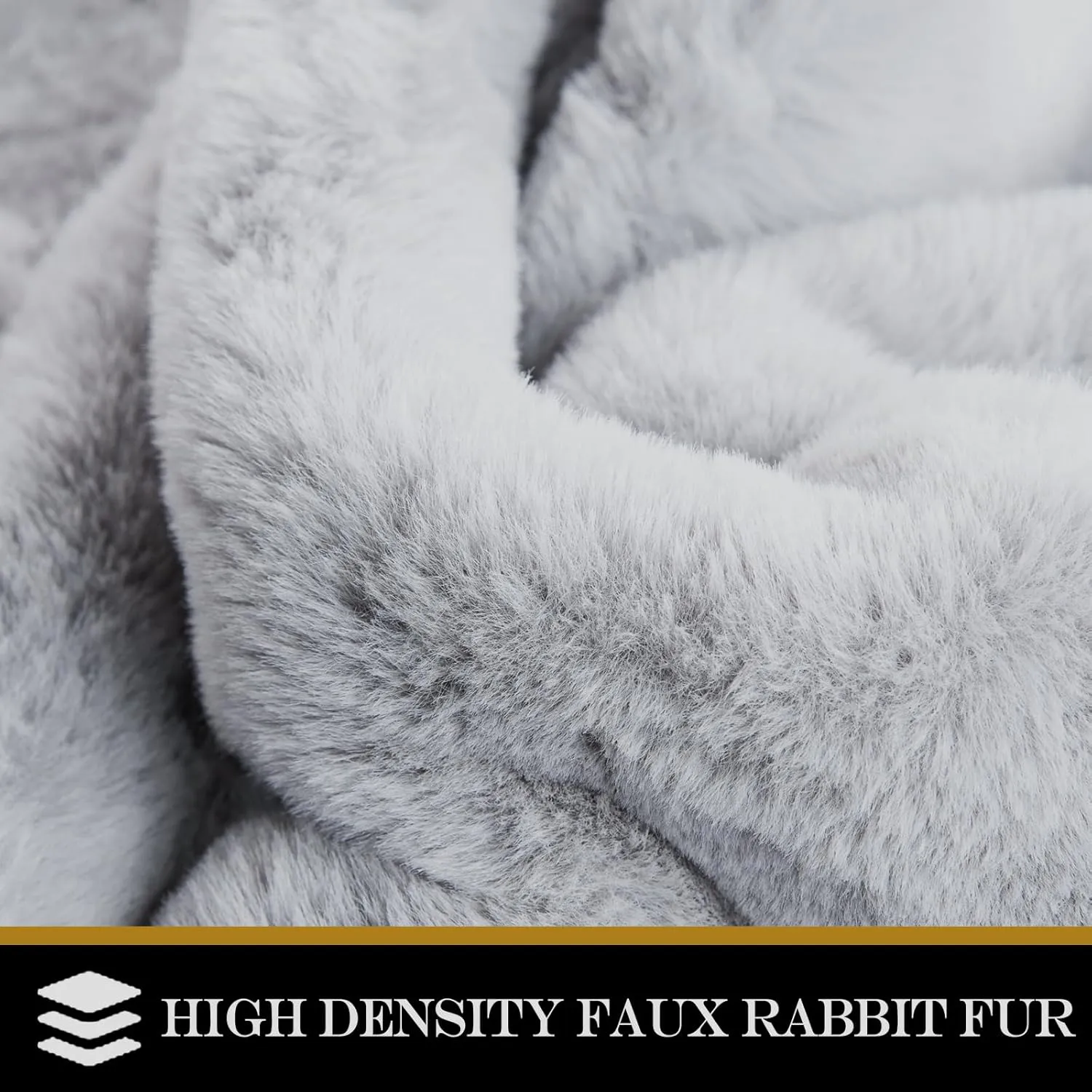 Latepis Accent 2x4 Grey Furry Washable Faux Fur Fluffy Shag Plush Shaggy Soft Rabbit Sheepskin Rug for Playroom, Sofa, Bedroom, Nursery Room