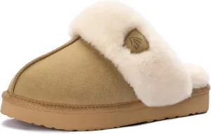LazyStep Women's Fuzzy House Slippers, Slip on Warm Indoor and Outdoor House Shoes