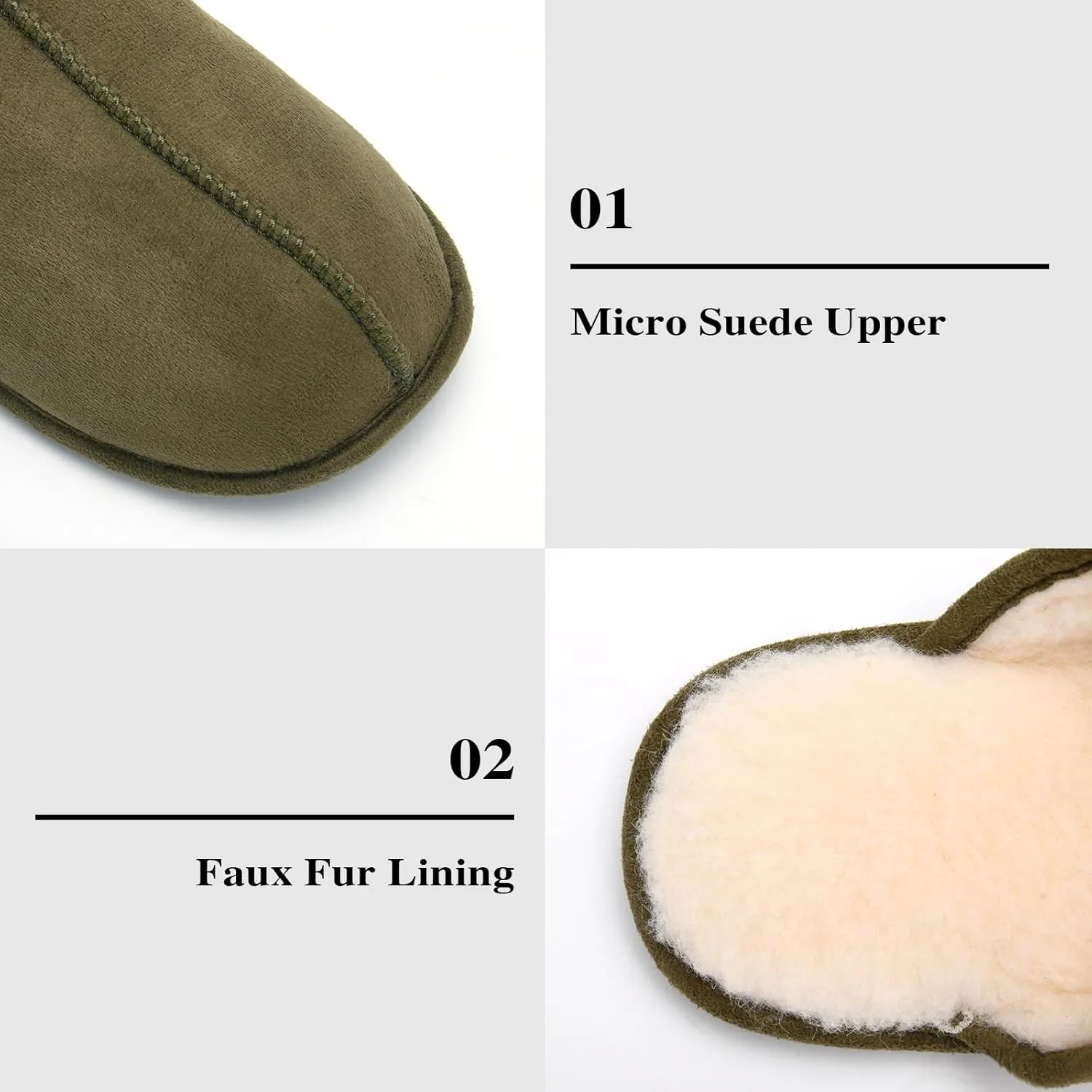 LORDFON Mens-Memory-Foam-Slip-On-House-Slippers Closed Toe Scuff Indoor Home Slipper for Men Comfy Cozy Soft Non-Slip Bedroom Slippers Houseshoes