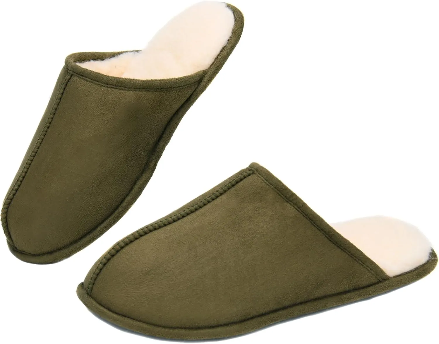 LORDFON Mens-Memory-Foam-Slip-On-House-Slippers Closed Toe Scuff Indoor Home Slipper for Men Comfy Cozy Soft Non-Slip Bedroom Slippers Houseshoes