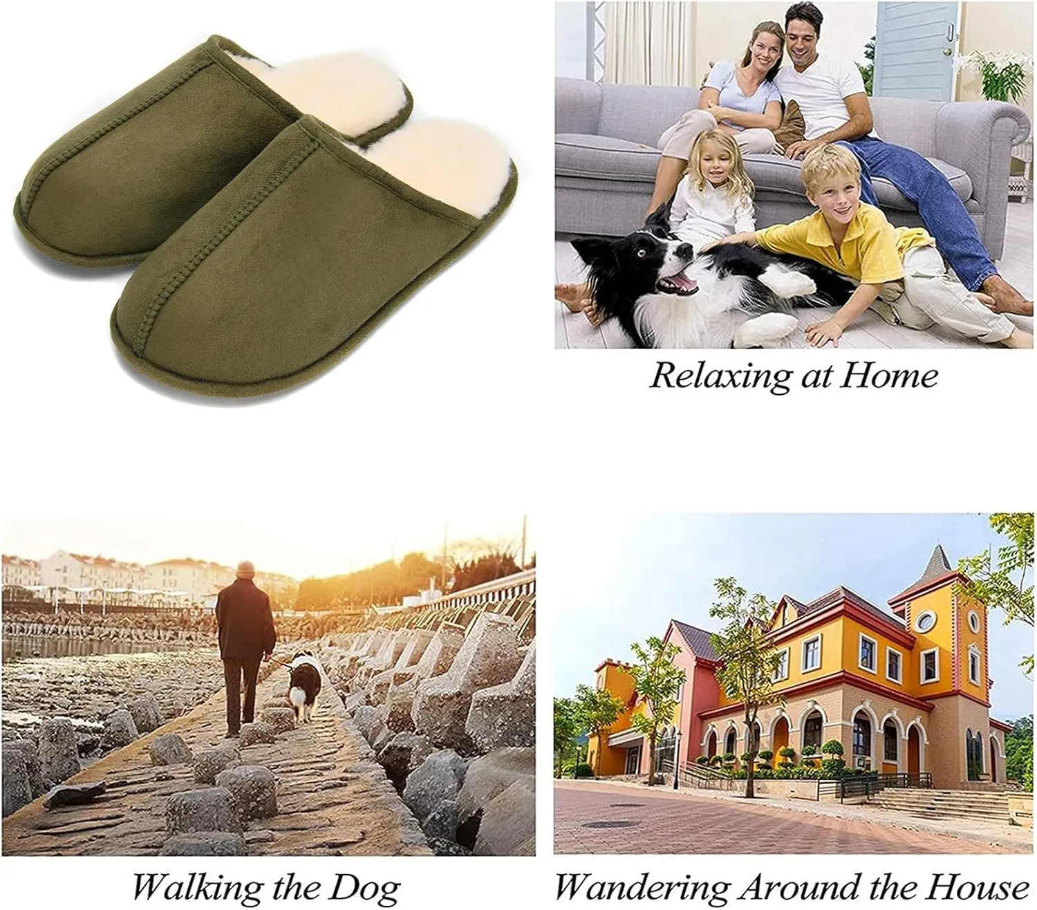 LORDFON Mens-Memory-Foam-Slip-On-House-Slippers Closed Toe Scuff Indoor Home Slipper for Men Comfy Cozy Soft Non-Slip Bedroom Slippers Houseshoes