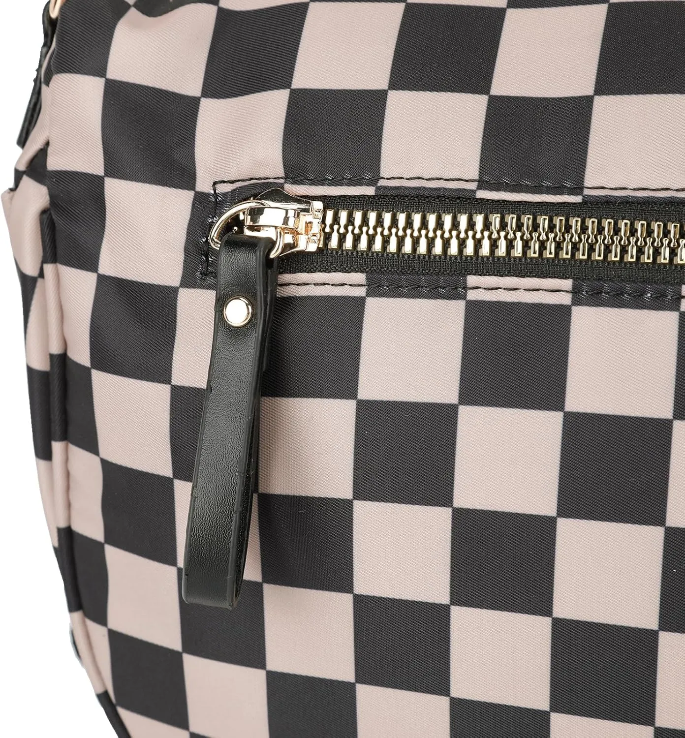 Lushandy Checkered Crossbody Bags for Women, Bum Bag Nylon Checkered Shoulder Bag Large Hobo Crossbody Purse for Travel