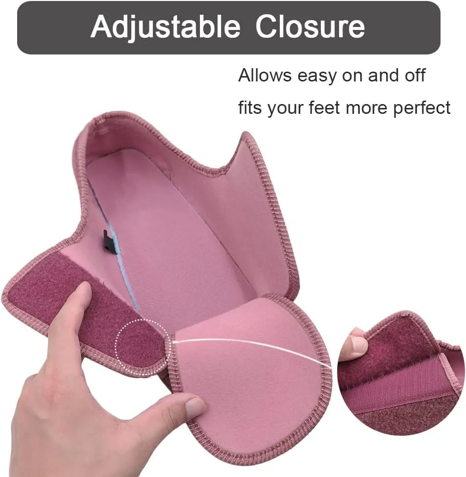 MEJORMEN Womens Diabetic Edema Slippers with Adjustable Closures Wide Width House Diabetes Strap Footwear Comfortable Orthopedic Shoes Easy On Off for Elderly Wide Swollen Feet Arthritis
