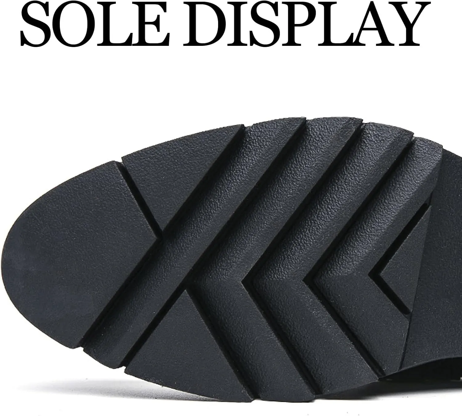Men's Patent Leather Brogue Slip-On Platform Loafer Shoes with Tassel Fashion Round Toe Low Top Lug Sole Non-Slip Business Dress Shoes for Party Dating Prom