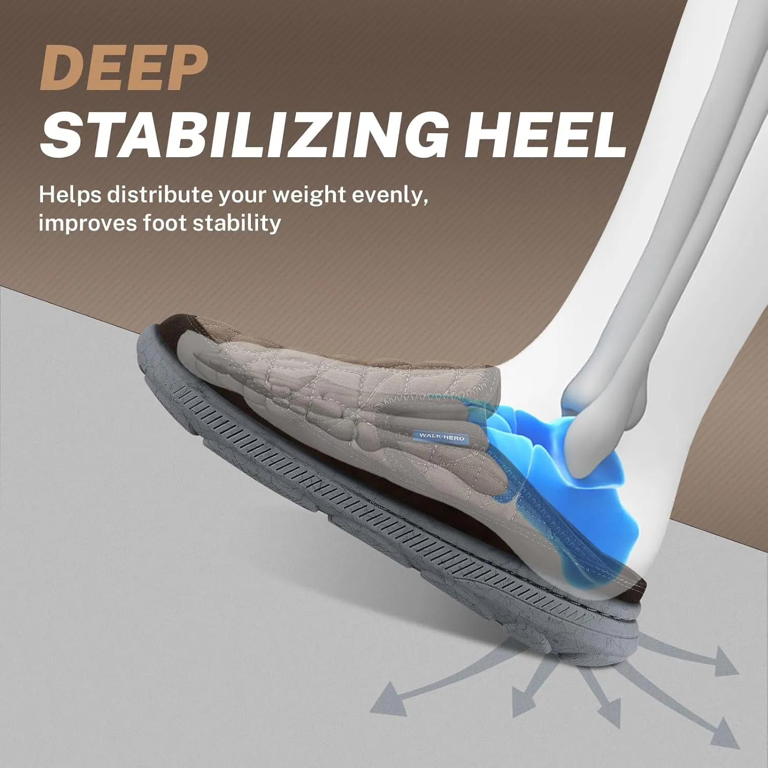 Mens Slippers for Plantar Fasciitis, Slip on Arch Support House Slippers for Men, Lightweight Indoor Outdoor Wide Toe Box Shoes for Men with Cushioned Outsole