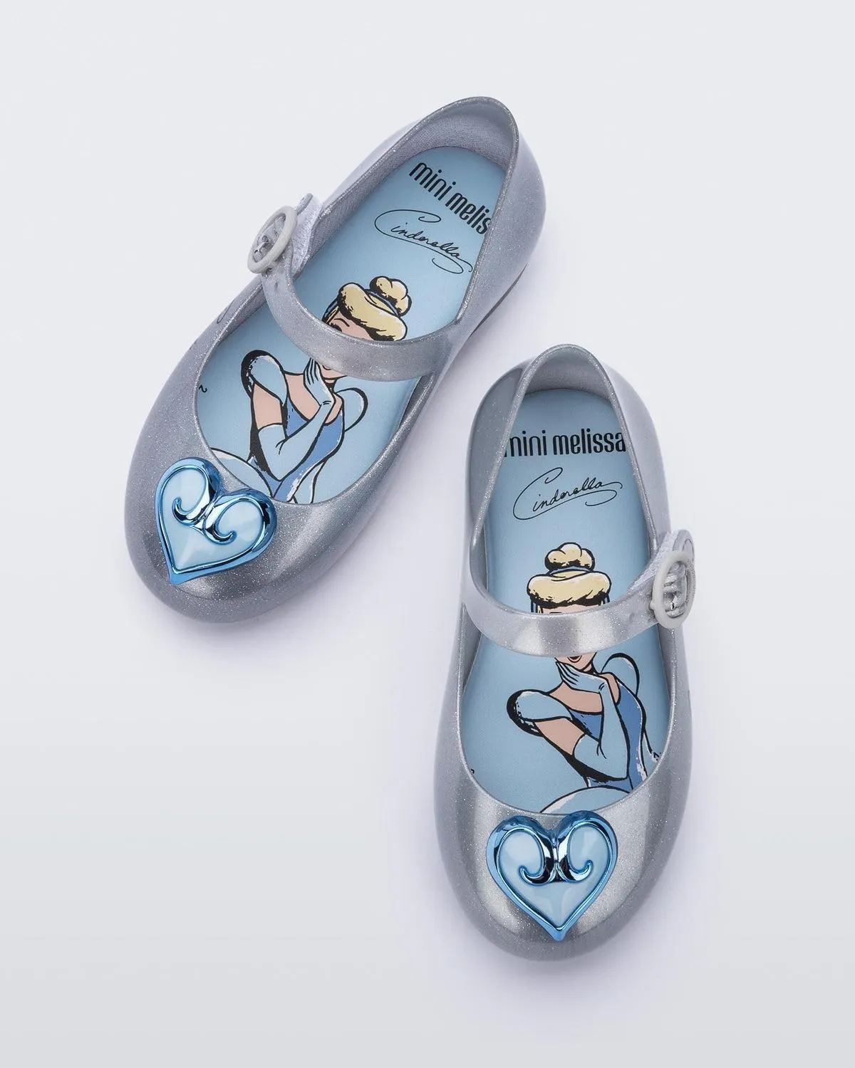 mini melissa Girl's Sweet Love   Disney Princess Mary Jane Jelly Flat for Toddlers & Babies - Jelly Shoes for Little Girls with Adjustable Strap & Side Buckle