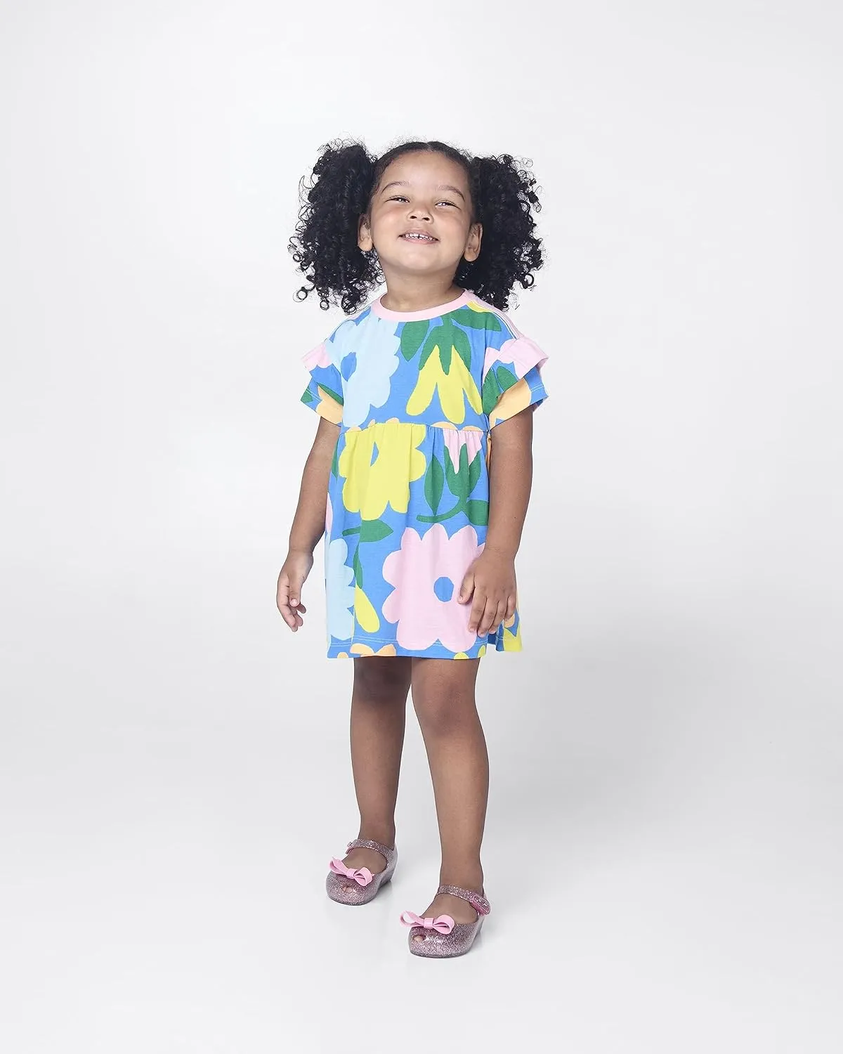 mini melissa Ultragirl Collection Mary Jane Flats for Toddlers and Babies - Comfortable & Cute Peep Toe Jelly Flat Shoes with Transparent Upper and Small Bow for Little Girls