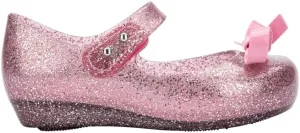 mini melissa Ultragirl Collection Mary Jane Flats for Toddlers and Babies - Comfortable & Cute Peep Toe Jelly Flat Shoes with Transparent Upper and Small Bow for Little Girls