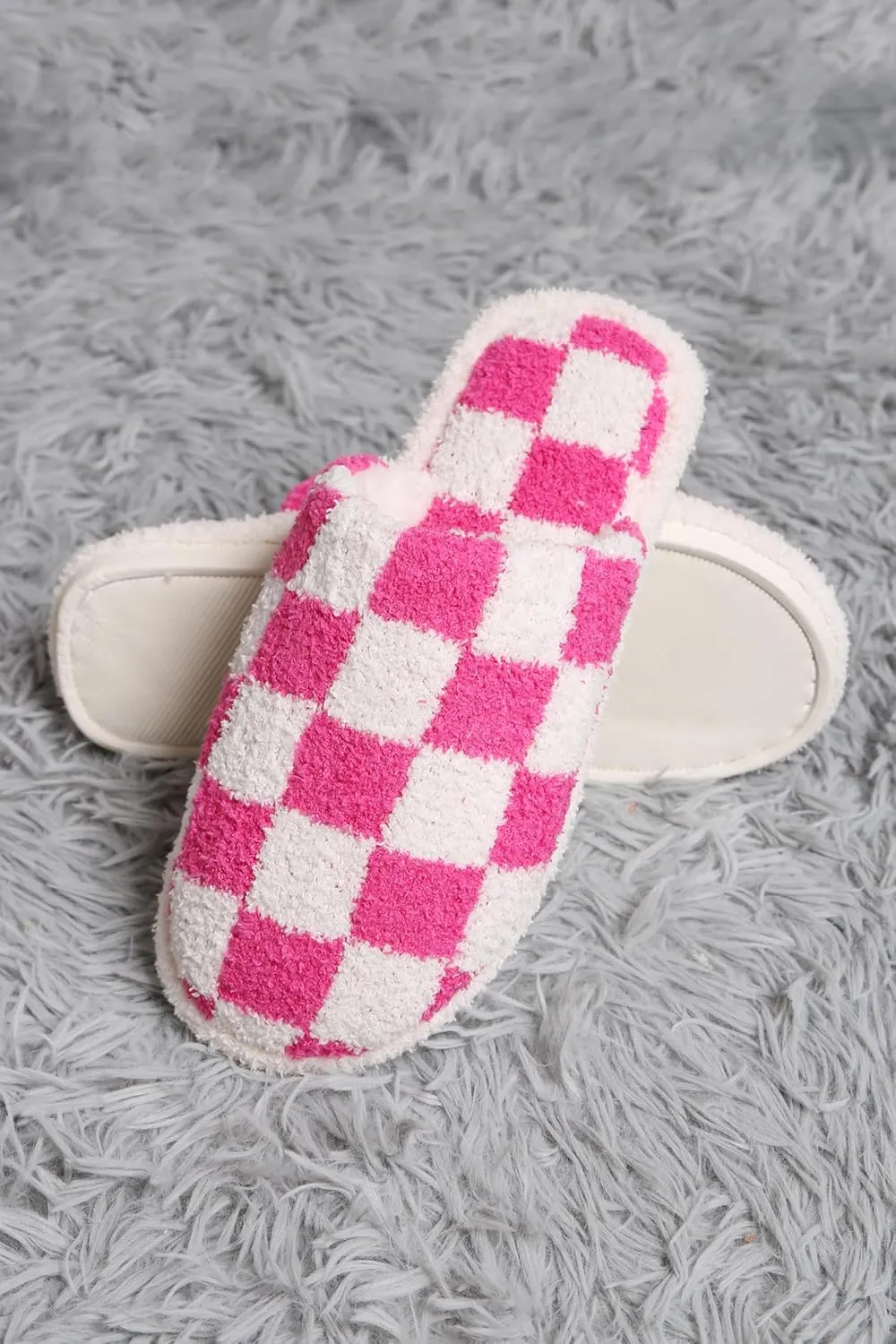 MIRMARU Women’s Animal Print Comfort Fluffy Fuzzy Slip-on House Slippers Open Toe Cross Band Indoor Outdoor Non-Slip Slippers for Women